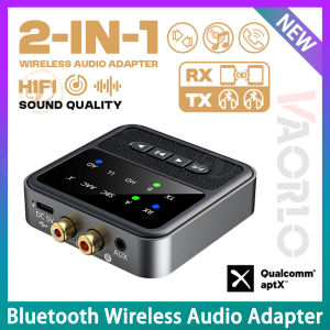 VAORLO Aptx Bluetooth 5.4 Audio Receiver Transmitter 2 in 1 3.5MM AUX RCA aptX-Adaptive AD/HD/LL AAC Multipoint HiFi Wireless AdapterWith Mic For Car Kit Computer T V
