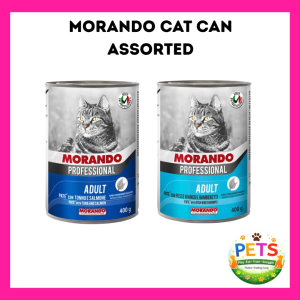 Morando Professional Adult Cat Can Assorted with Salmon and Tuna Salmon 400g each