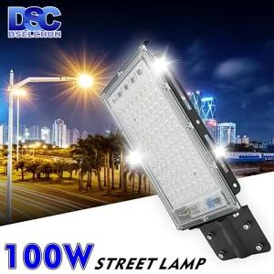 DSELCHUN | 100W LED Street Light AC 220V-240V Outdoor Floodlight Spotlight IP65 Waterproof Wall Light Garden Road Street Pathway Spot Light