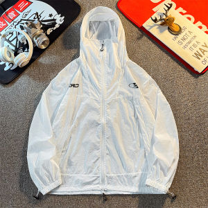UPF50 + Sun-Protective Clothing Functional Jacket Outdoor Light and Cool Sun Protection Clothing Mens Loose Casual Couple Hooded Breathable