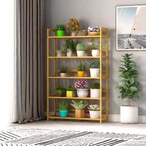 RRH Bamboo Bookshelf Organizer 5/6Layers 70/90CM Space Saving Living Room Open Bookcase Bathroom Storage Rack Storage