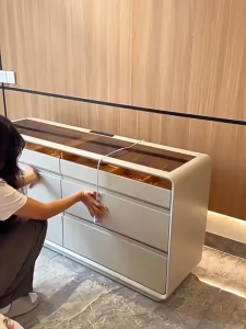 HDB 360° Vanity Tables L-Shaped Makeup Bedside Solid Wood Dressing Table 360° Office Table Computer Desks