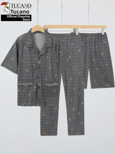 TUCANO | Plus Size Thin Summer Mens Sleepwear Set