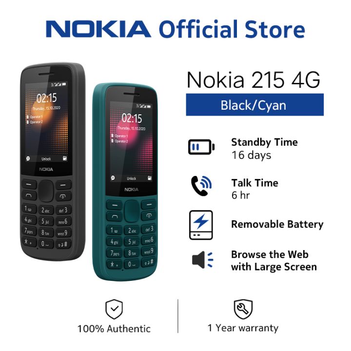 Nokia 215 4G/215 4G (2024) Basic Phone Extra Long Standby Dual Sim ...