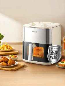[China Plug Adapter Needed] Bear | Viewable No-Turn Air Fryer