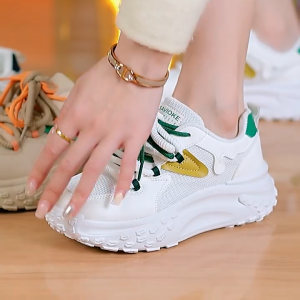 DEVOUE - #044 Sepatu Wanita Sneakers Wanita Model Korea Import Premium Quality Casual Shoes Tinggi 5CM Free Box