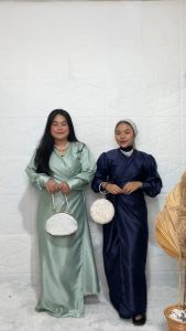 COD BEST SELLER LONG DRESS SATIN KIMONO IKAT LILIT PREMIUM KONDANGAN BIG SIZE M L XL XXL DRESS SATIN POLOS IKAT LILIT