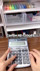 Máy tính Canon HS-1200RS màn hình lớn hiển thị 12 số nhỏ gọn bền đẹp bảo hành 3 năm