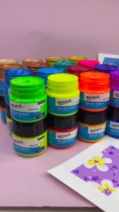 Màu Acrylic Nhũ Màu Nhũ Ánh Kim Nhũ Kim Tuyến Mont Marte Hũ 100ml