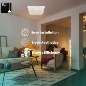 YETPlus LEDEON 1061 12W / 18W / 25W LED Black Square Panel Light Ceiling Surface Downlight (6500K Daylight)