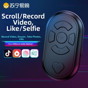 Bluetooth Remote Controller for Mobile Phone Video Recording Short Video Brushing Electronic Book Page Turner Auto Function 1307B