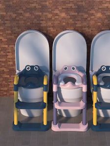 Nắp thu nhỏ bồn cầu cho bé thang bô vệ sinh cho bé bồn cầu cho bé có thang và tay vịn chắc chắn gấp mở gọn gàng