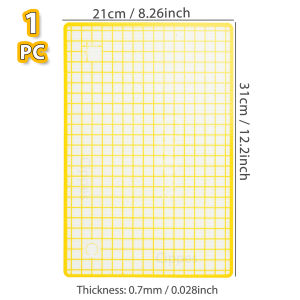 Silicone Baking Mat with Grid 12"x8" Quarter Sheet Ultra Thick Reusable Non-Stick Oven Liner Sheet for Cookies Macarons