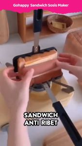 Cetakan SANDWICH SOSIS MAKER Gohappy Kue sosis (Hotdog Toaster) Populer di jepang korea Meifan Stone Teflon marble coating anti lengket