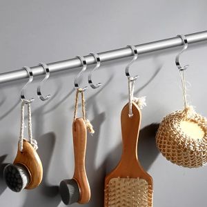 [2PCS] Worthbuy Multi-Functions Stainless Steel S-Shaped Hanger Penyangkut Alat Dapur Heavy Duty S-Shaped Hook 多用途不锈钢挂钩