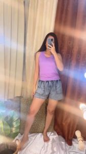 Tanktop Agnes Singlet Wanita / Kaos Dalaman Cewek Polos Melar Premium Pink Merah Muda