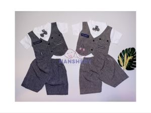 Setelan jaz tuxedo setelan baju anak laki laki setelan bahan adem