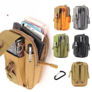 New Arrival Mens Tactical Bag Belt Waist Bag Multi-Functional Mobile Phone Case Crossbody Vertical Middle-Aged and Elderly Mini Small Phone Bag