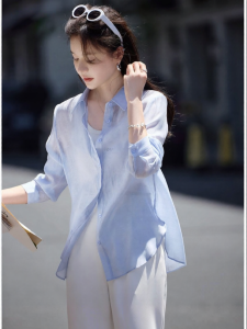 MOHANYIMEI | Leisure Subtle Print Lightweight Breathable Shirt
