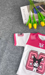 SETELAN JERSEY KUROMI ANAK PEREMPUAN VIRAL 3-12 TAHUN FASHION BAJU ANAK TERBARU