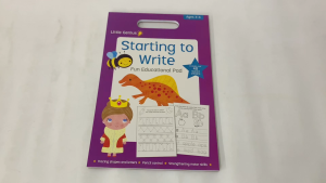 Little Genius Starting to Write Fun Educational Pad Activity Book Full With 48 Pages & Reward Stickers For Children Ages 3-4