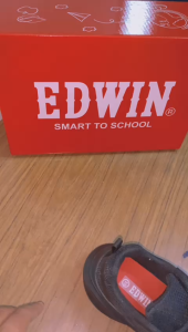 EDWIN BLACK SHOE SCHOOL SHOE SINGLE STRAP ultra light / Kasut Sekolah Kasut Hitam ringan EW3019