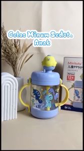 Gelas PPSU Anak Gelas Minum Sedotan Anak 1 Tahun Keatas Gelas Cangkir Anak Anti Tumpah BB272