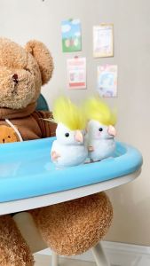 Cute Plush Parrot Wind Up Toy Simulation Animal Walking Jumping Clockwork Toys For Boys Girls Birthday Gift