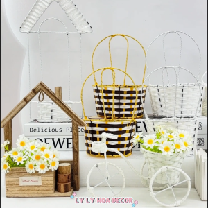 Giỏ Cắm Hoa Treo Tường Bình Kiểu Bình Áp Tường Cắm Hoa Trang Trí Treo Tường