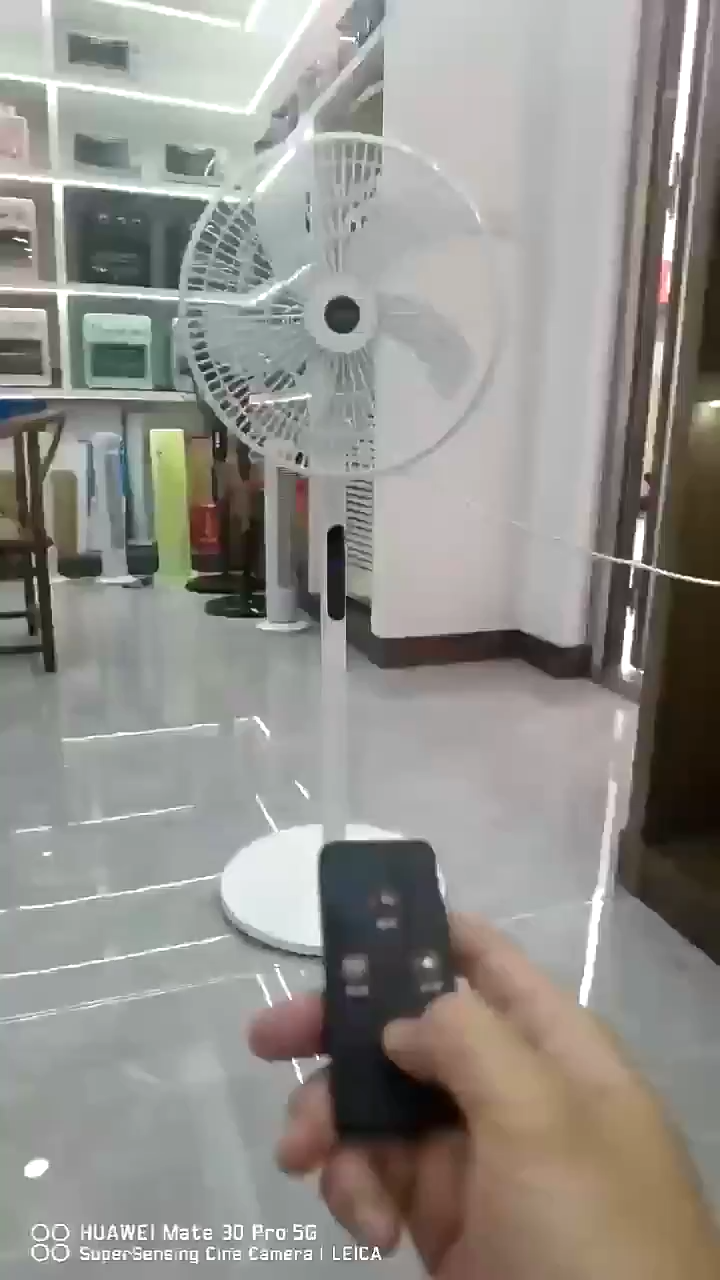 Electric Fan Stand Fan 16 Inch Big White Fan with Remote Control 8 Speed 7.5H Timer 45W for Home