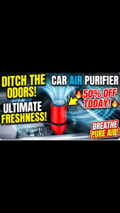 [SG Stock] Portable Car Air Purifier | 5 Million Negative Ions | Dual USB Charging Ports | HEPA-Free No Filter Needed | Aluminum Alloy Anion Air Cleaner & Freshener