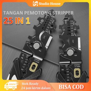 25in1 Tang Serbaguna/Tang Pemotong/Alat Tang Kupas Kabel/Tangan Pemotong Stripper/Tang Potong Multifungsi Wire Cutter