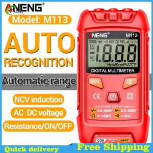 [จัดส่งในพื้นที่] ANENG M113 เครื่องทดสอบมัลติมิเตอร์แบบดิจิตอลขนาดเล็ก AC / DC Voltage Meter พร้อม NCV Auto Range [1-3 วันมาถึง]