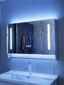 Mirror Cabinet Bathroom Mirror With Led Light Wall Bathroom Mirror With Led Light Toilet Mirror Cabinet LED Bathroom Mirrors For Bathroom Toilet Vanity Cabinet 304 Stainless Steel Smart Storage Mirror 镜子化妆