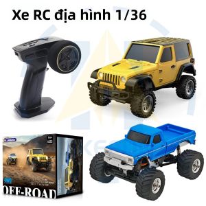 Xe Mô Hình Điều Khiển Từ Xa Mini 4WD 1/36 Có Hệ Thống Đèn Sẵn Sàng Chạy (RTR) Xe Địa Hình Quà Tặng Dành Cho Độ Tuổi 14+ Kèm Pin Lithium
