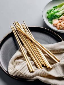 Heat-resistant Stainless Steel Chopsticks 10 Pairs