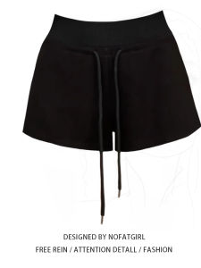 Quần Short Thể Thao Màu Đen Cỡ Lớn Cho Nữ 2025 Quần Bó Sát Có Dây Rút Ôm Hông Quần Bó Sát Thường Ngày Cho Nữ Quần Bó Sát Gợi Cảm