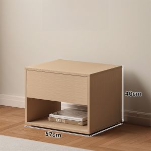 Walnut Bedside Table Drawer Style Storage Cabinet Floating Design Bedroom Furniture Organizer Cabinet Medium Antique Style