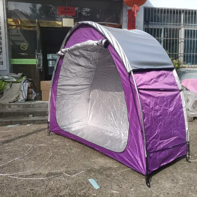 Upgraded Beige Outdoor Cycling Bicycle Tent Storage Room Motorcycle Baby Stroller Tent Waterproof Oxford Cloth Camping Gear
