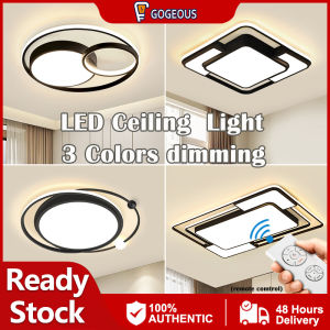 GOGEOUS Nordic ceiling lights modern design tri colors ceiling light with remote control Home Lighting Led Surface Mounted ceiling lamp led lights for room at night ceiling lights for Bedroom Living Room Corridor Light Balcony