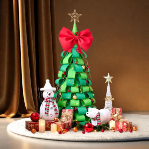 Christmas Decorative Butterfly Knot EVA Material Tree Decoration Scene Arrangement Holiday Ornament Set New Popular Creative