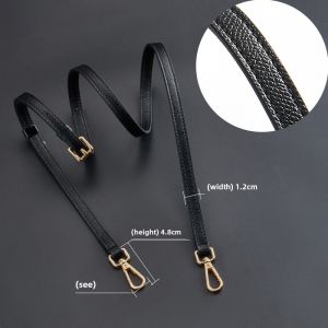 Black Leather Bag Strap Bag Shoulder Strap Replacement Backpack Strap Accessory Strap Crossbody Womens Bag Cowhide Backpack Bandwidth
