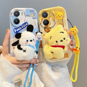 Vivo Y17S Y02T Y16 Y02T Y02 Soft Silicone Protective Phone Case Cute Cartoon Plush Female Style 3D Stereo Design Anti-Fall