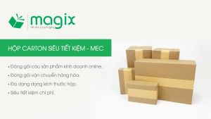 MEC01 - 10x10x8 cm - 100 hộp carton đóng hàng siêu tiết kiệm - Thùng carton | Magix Packaging