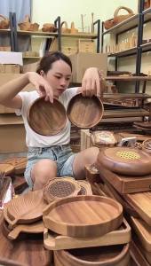 Walnut Wood Dessert Bowls Tea Club Tea Snacks Nut Bowls Western Restaurant Wooden Bowls South American Solid Wood Pastries