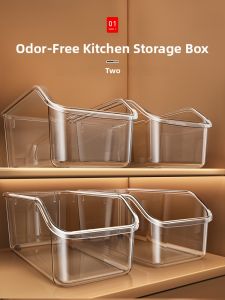 ZHIFAN | Transparent Acrylic Kitchen Storage Box with Wheels