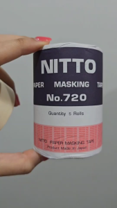 กระดาษเทปกาวนิตโต้ แพ็ค 5 ม้วน สำหรับขูดเลขถังรถยนต์ ลอกลาย ไม่เป็นคราบกาว ออกใบกำกับภาษีได้