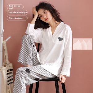 Padded Cotton Long Sleeve Loungewear