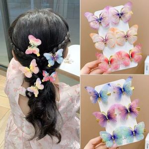 Kẹp Tóc Bướm Voan Pastel Nhiều Màu Dễ Thương Cho Bé Gái Kẹp Tóc Hình Cánh Bướm Phụ Kiện Tóc