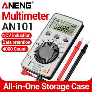 ANENG | Car Repair Multimeter 600V ANENG AN101 Pocket NCV Voltmeter Card-Type Capacitance Meter with Lead Wire LCD Home Use DIY Tools